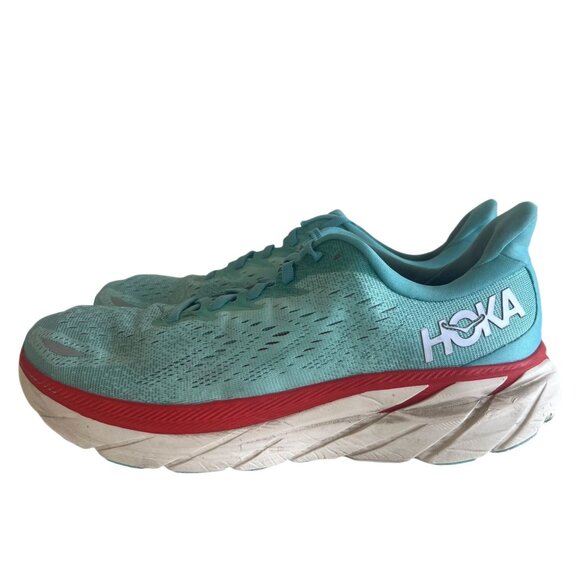 HOKA ONE ONE Clifton 8 Running Shoes 9.5 Sneaker Aquarella Eggshell Blue 1119394 - Picture 5 of 12